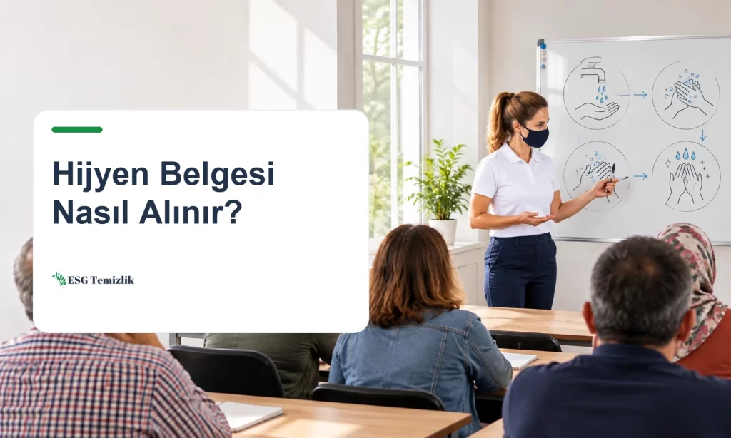 Halk eğitim merkezinde hijyen eğitimi kursuna katılan yetişkinler